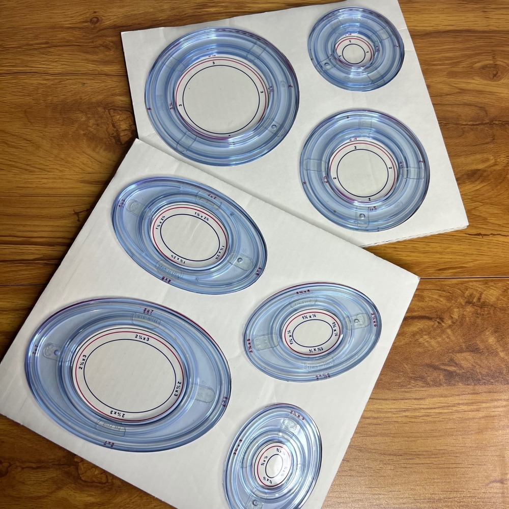 Creative Memories Sizing Template Set Circles Ovals Custom Cutting System Clear